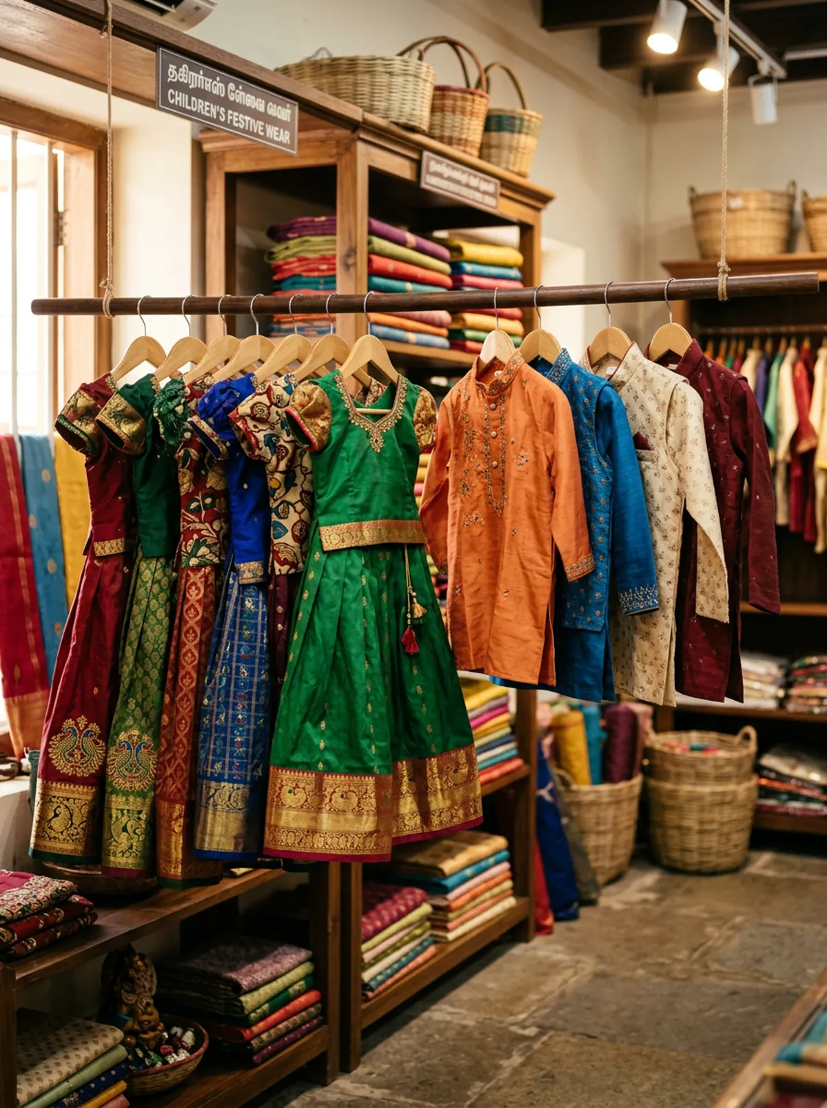 Bridal lehenga at Pulimoottil Silks